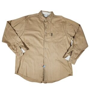 Columbia Sportswear Company‎ Mens Long Sleeve Button Down Shirt Tan XXL
